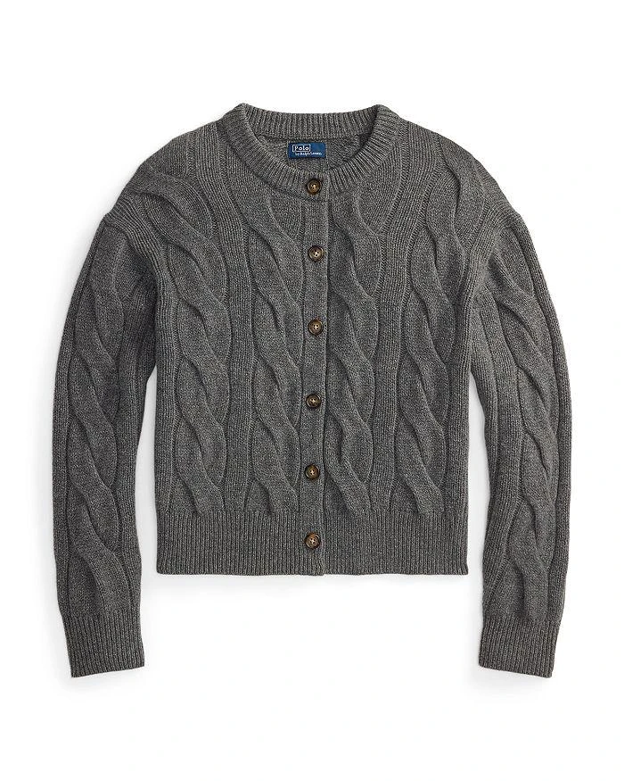 Ralph Lauren Cable Knit Wool Cashmere Cardigan Sweater 5