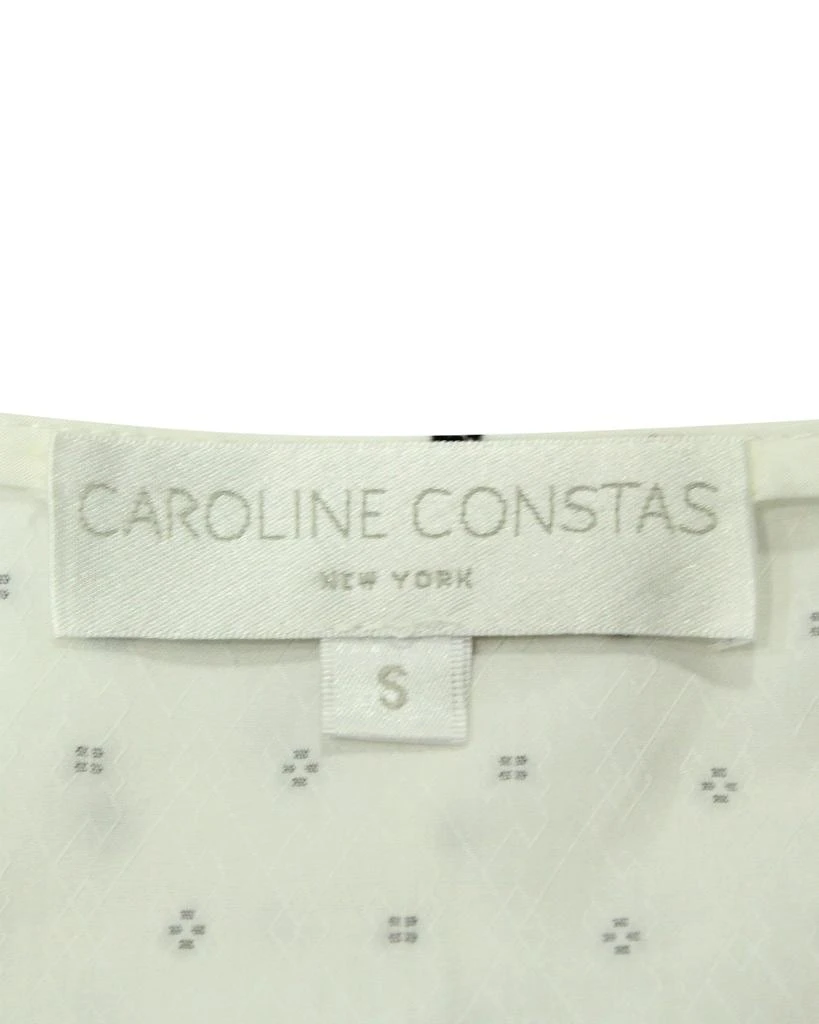 CAROLINE CONSTAS Olympia Printed Mini Dress in White Cotton 4