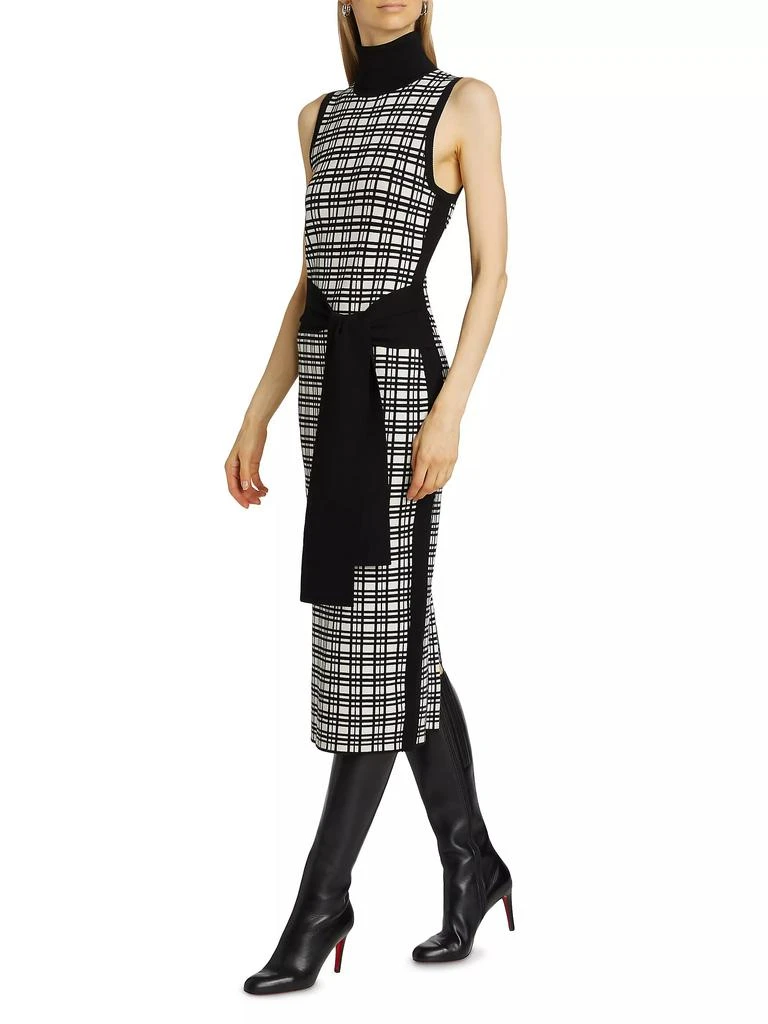 Toccin Peggy Windowpane Knit Sleeveless Midi-Dress 2