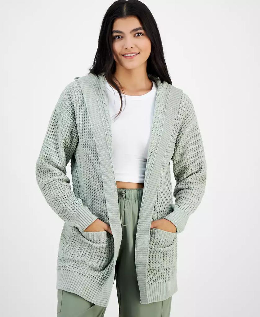 Hooked Up by IOT Juniors' Chenille Open Front Cardigan