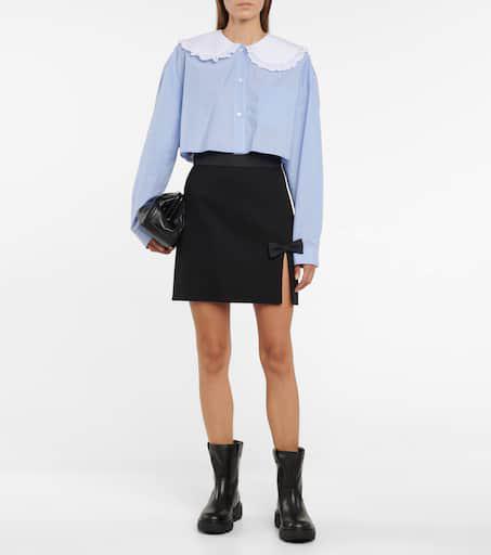 Miu Miu Leather ankle biker boots