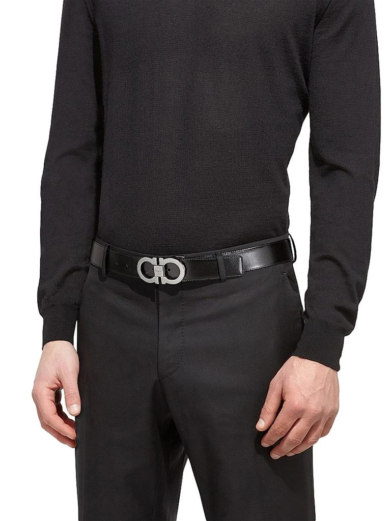 Salvatore Ferragamo Gancini Buckle Adjustable Cut-to-Size Reversible Belt 2