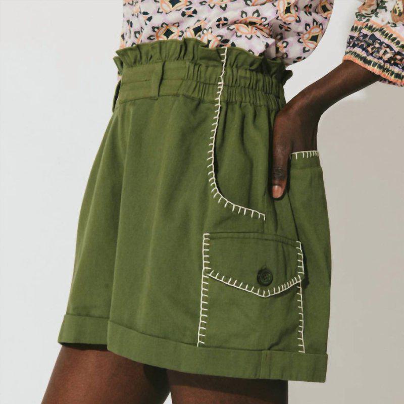 Cleobella Emeric Shorts In Cypress Green