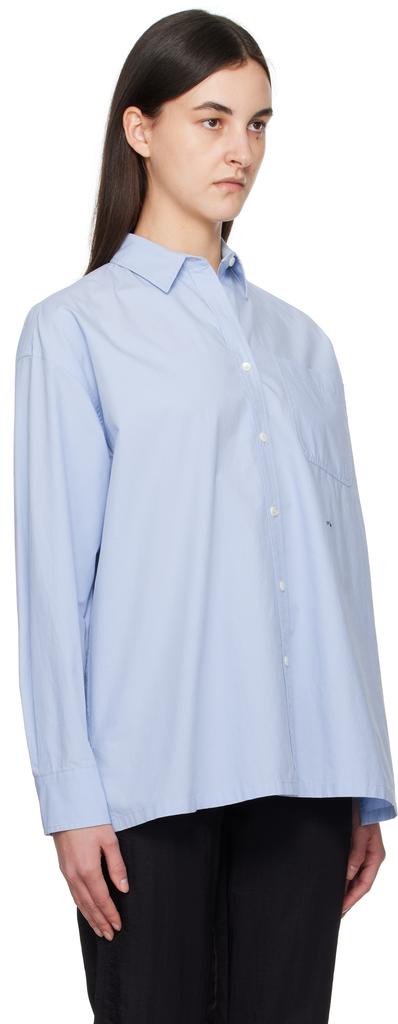 Nothing Written Blue Oversized NW Logo Shirt