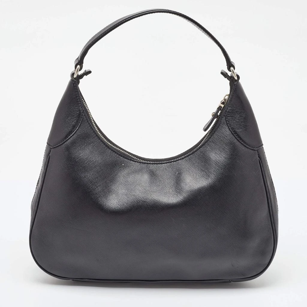 Salvatore Ferragamo Salvatore Ferragamo Black Leather Gancini Romana Hobo 4