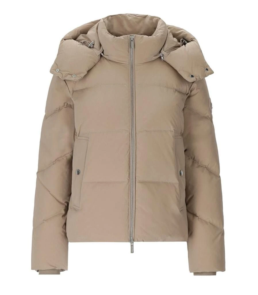 Woolrich WOOLRICH  ALSEA TAUPE SHORT HOODED DOWN JACKET 1