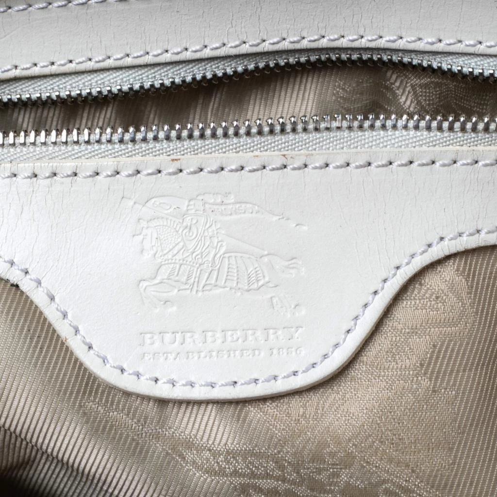 Burberry Burberry Off White Leather Studded Ashbury Knight Satchel 14