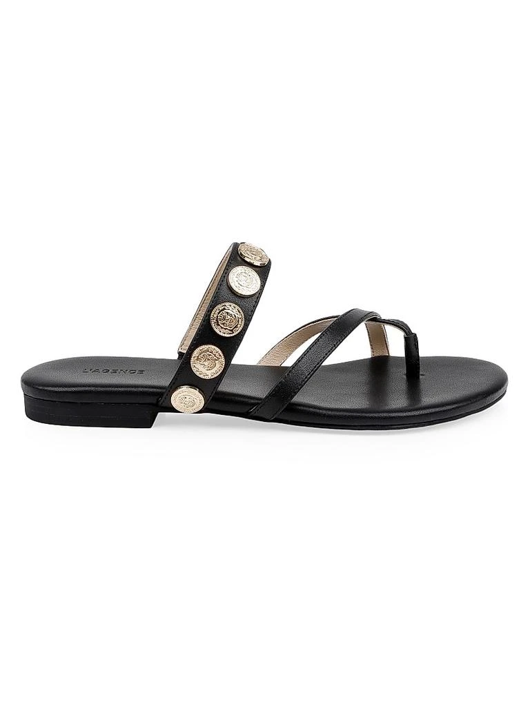 L'Agence Hanna Leather Slip-On Sandals 1