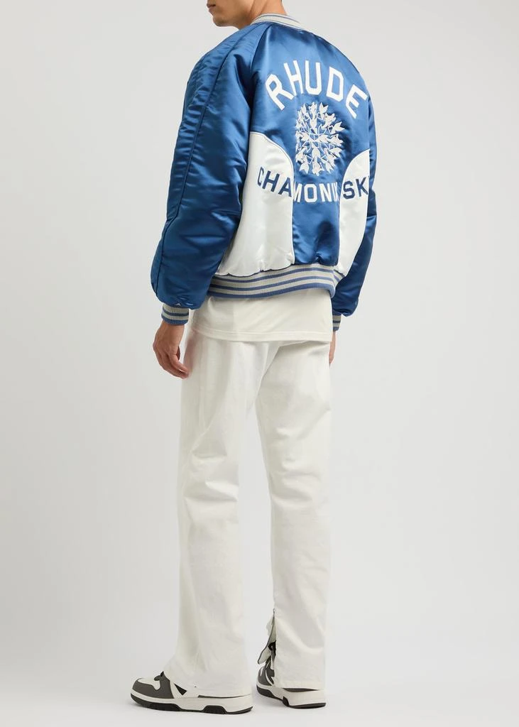 Rhude Chamonix Ski Souvenir satin bomber jacket 4
