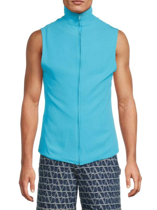 Valentino Mock Collar Silk Vest 1