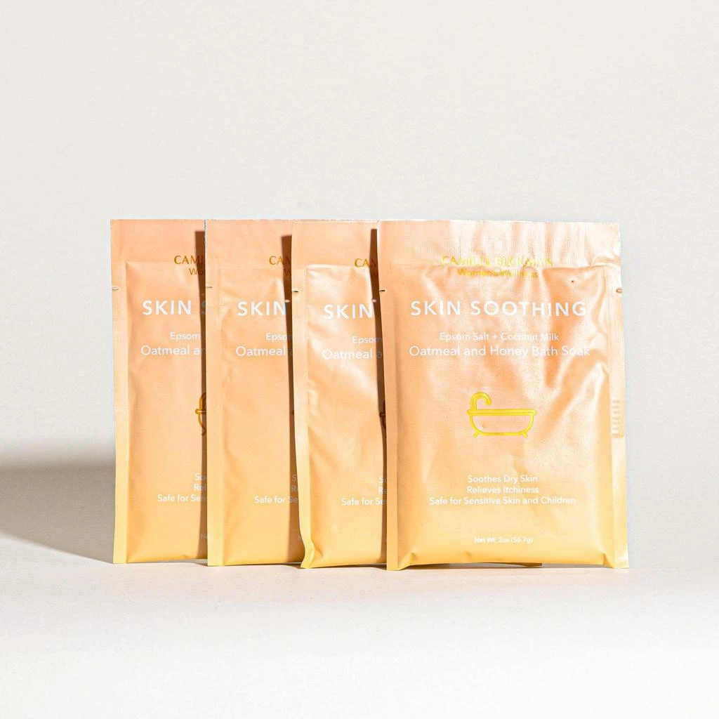 Camille Beckman Value Bundle - Skin Soothing - Oatmeal and Honey Bath Soak (4 Pack) 1
