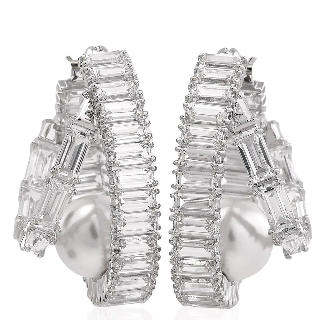 Swarovski Swarovski x Ariana Grande Baguette Cut Hoop Earrings