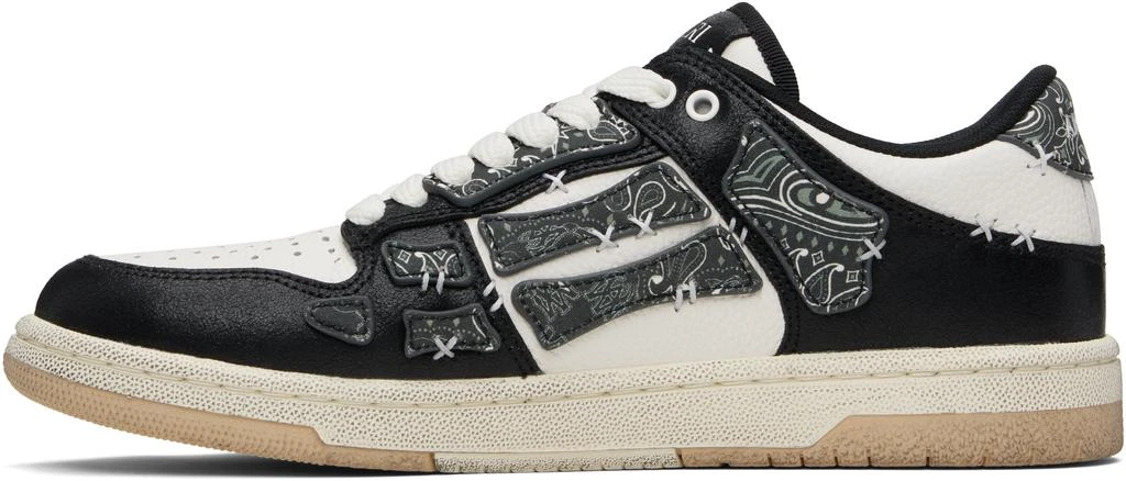 AMIRI Black 
White Bandana Skel Top Low Sneakers 3