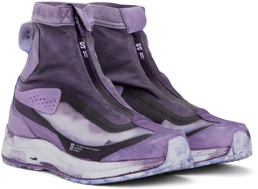 11 by Boris Bidjan Saberi Purple Salomon Edition Bamba 2 High Sneakers 4