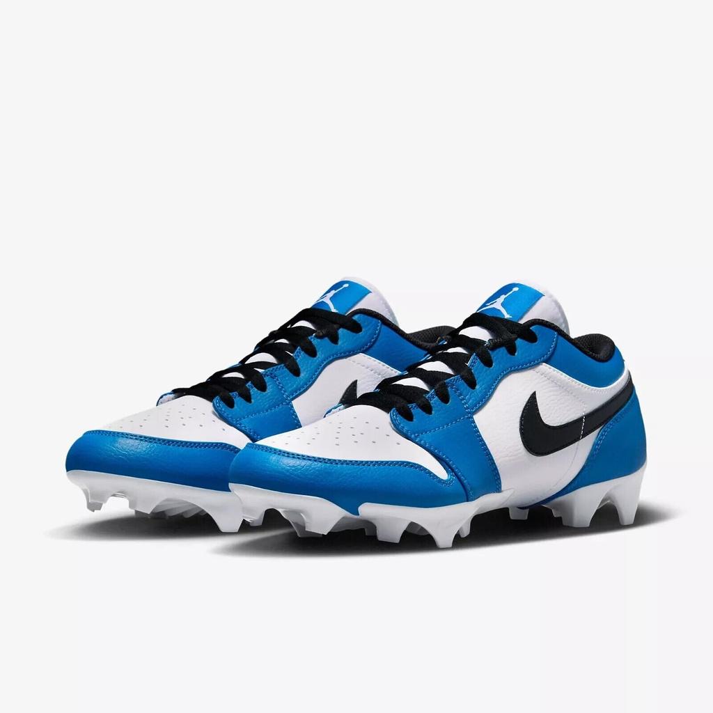 NIKE Air Jordan 1 Low TD FJ6245-104 Mens White Black Royal Football Cleats FD748