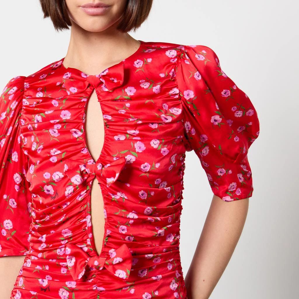 ROTATE Birger Christensen Rotate Birger Christensen Floral-Print Crepe Mini Dress 4