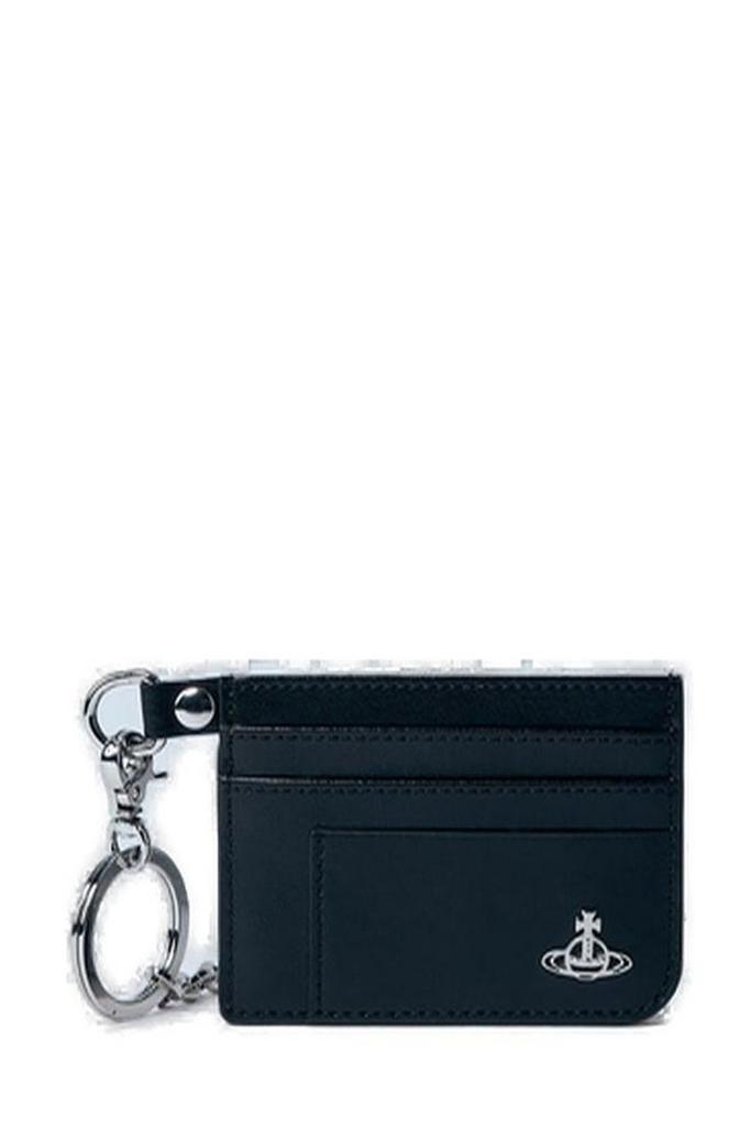 Vivienne Westwood Black Half Moon Flat Card Holder - Bags