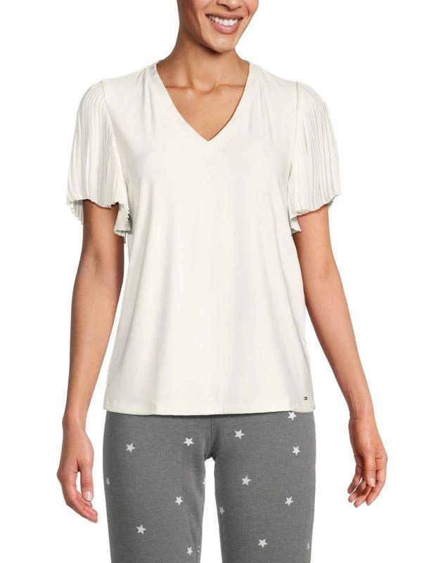 Tommy Hilfiger Pleated Sleeve Top 1