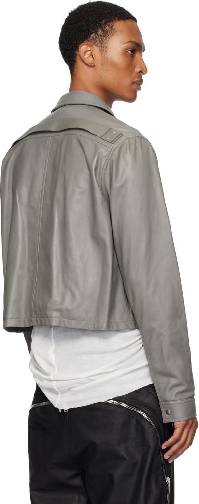 Gray Concordians Alice Brad Leather Jacket – On Sale Now with Up