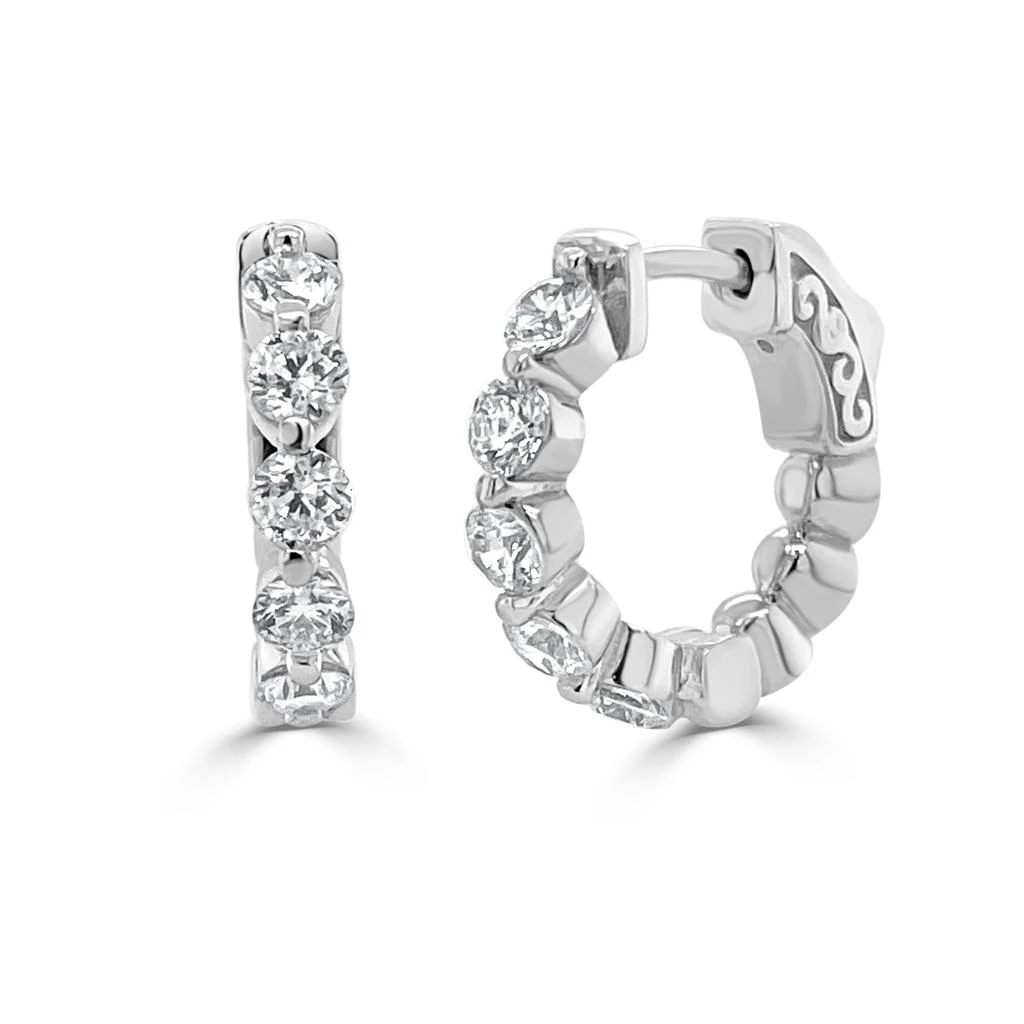Sabrina Designs 14k Gold & Diamond Huggie Hoop Earrings 1
