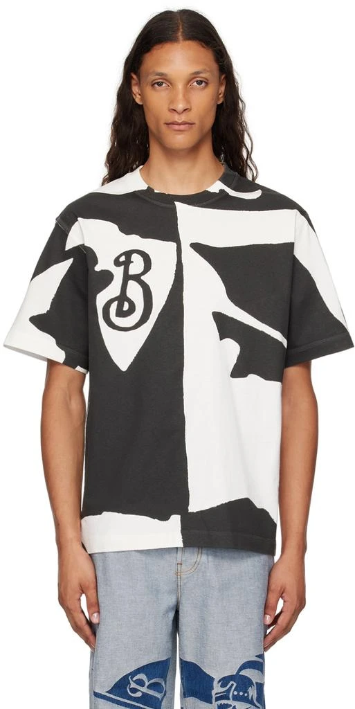 Burberry Black & White Organic Cotton T-Shirt 1