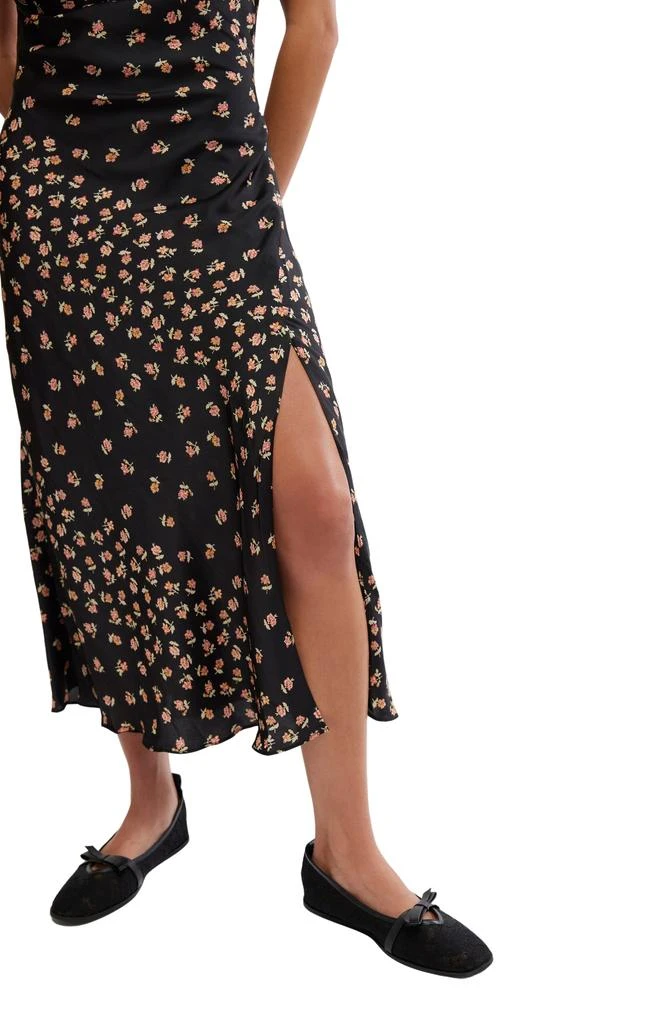 Free People Gossamer Glow Floral Print Cutout Lace Trim Nightgown 6