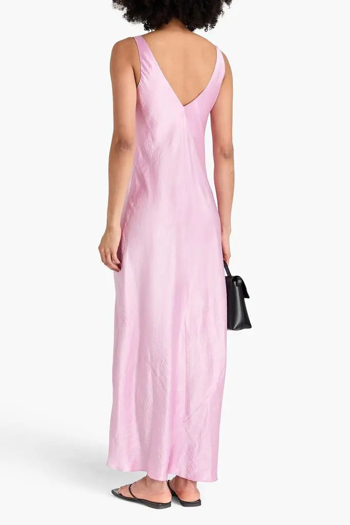 Vince Crinkled-satin maxi dress 3