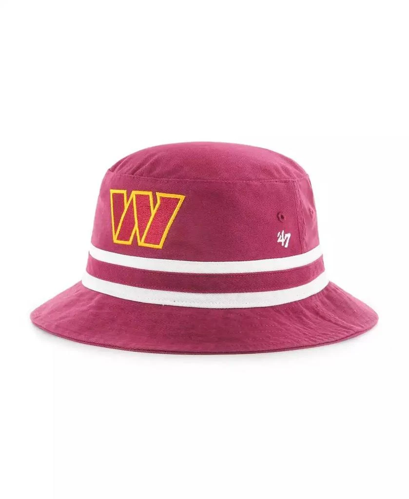 47 Brand Men's Burgundy Washington Commanders Striped Bucket Hat 1