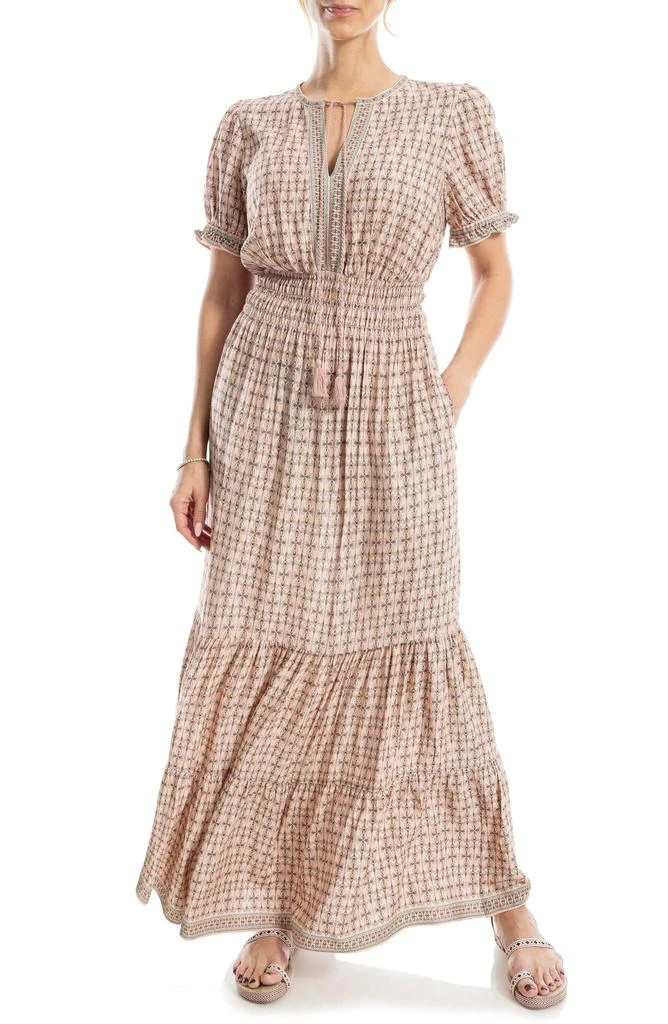 Max Studio Short Sleeve Tiered Maxi Dress 6