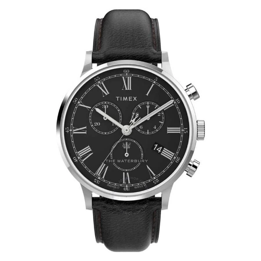 Timex Waterbury Classic Chronograph Quartz Black Dial Men's Watch TW2U88300VQ 1