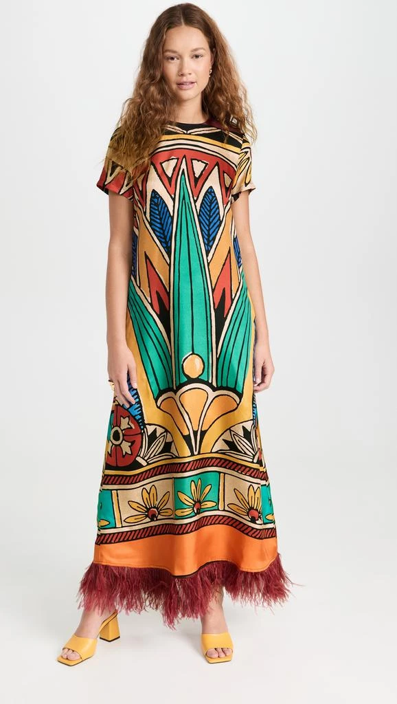 LA DOUBLE J Swing Dress with Feathers 1