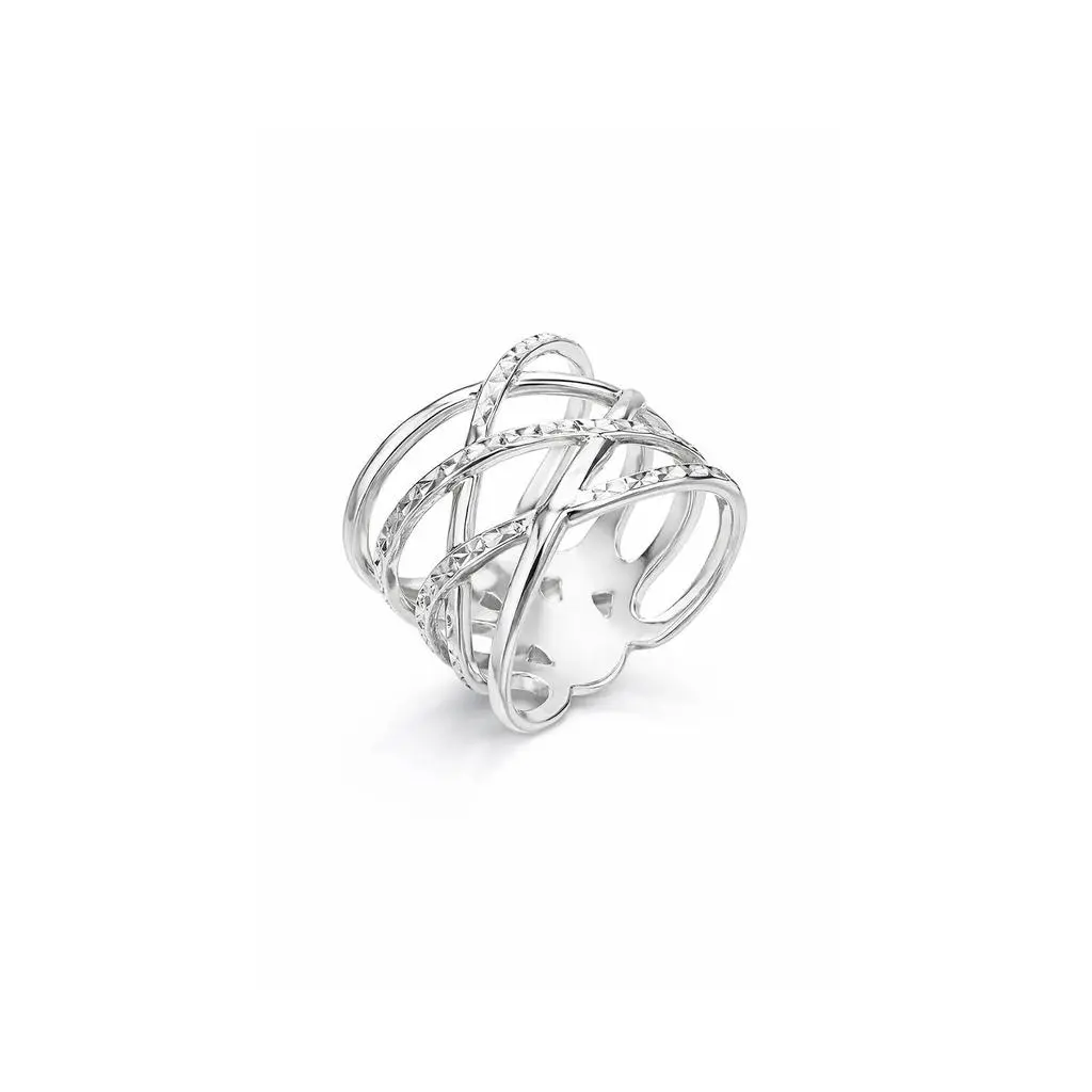 Gold & Honey Gold & Honey - Women's Diamond Cut Crisscross Ring
