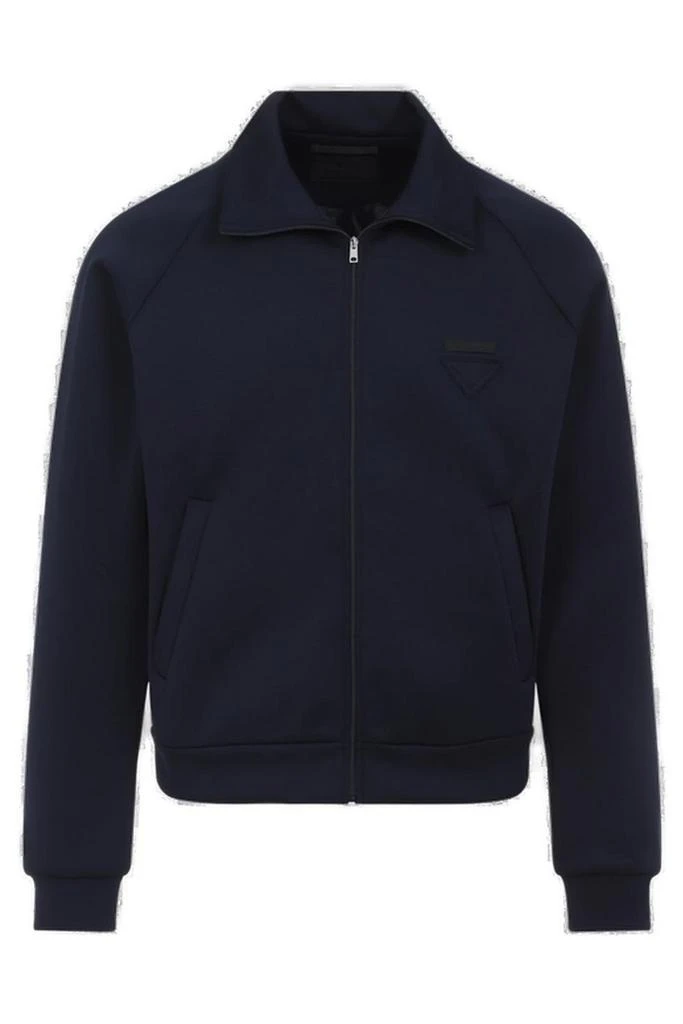 Prada Prada Logo Detailed Zipped Sweatshirt 1