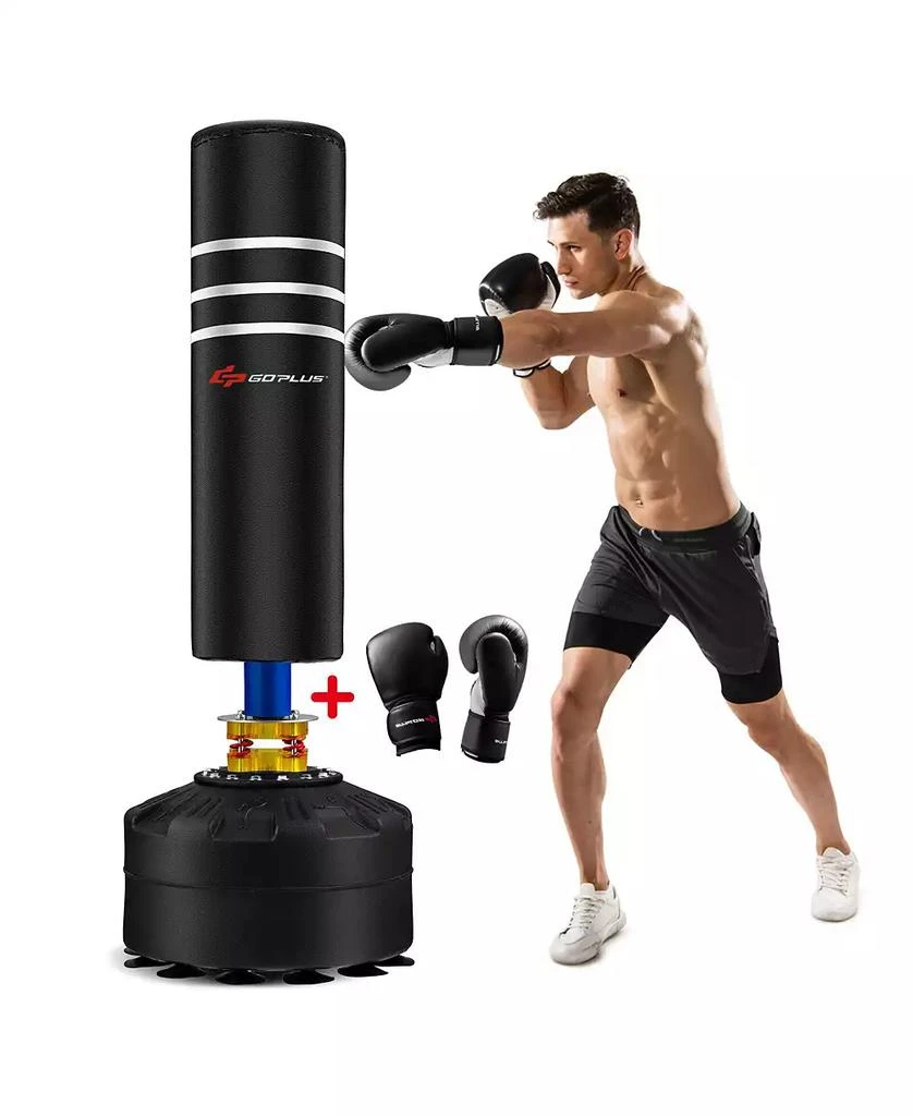 Slickblue 70 Inch Freestanding Punching Boxing Bag with 12 Suction Cup Base 2
