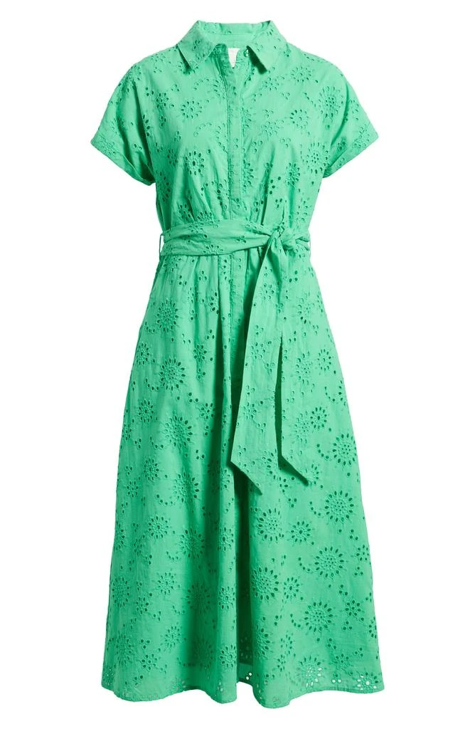 caslon embroidered dress Bailey Orange Eyelet Wrap Dress – Give Her Six main image 1