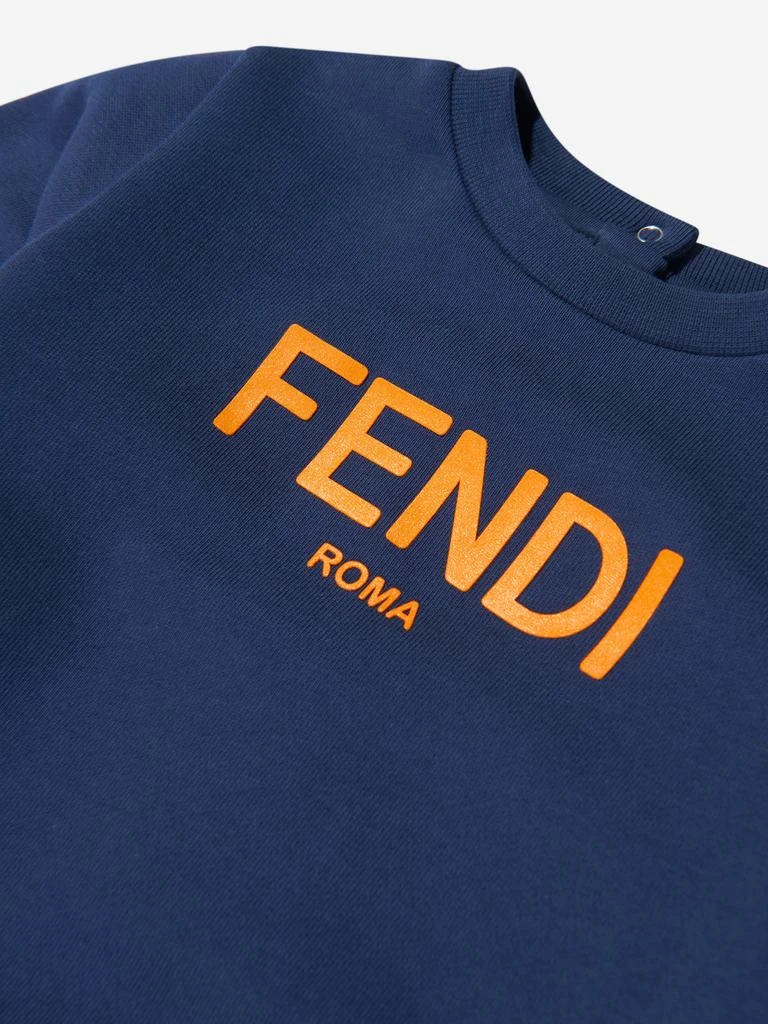 Fendi Kids Fendi Baby Logo Sweatshirt in Navy 3