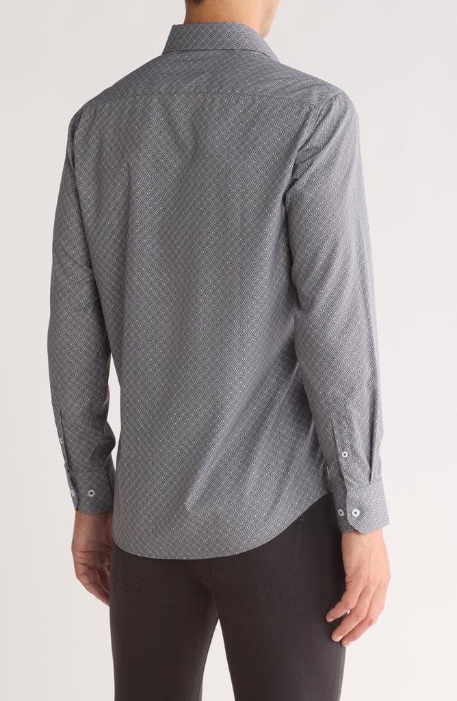TR Premium Medallion Print Stretch Button-Up Shirt