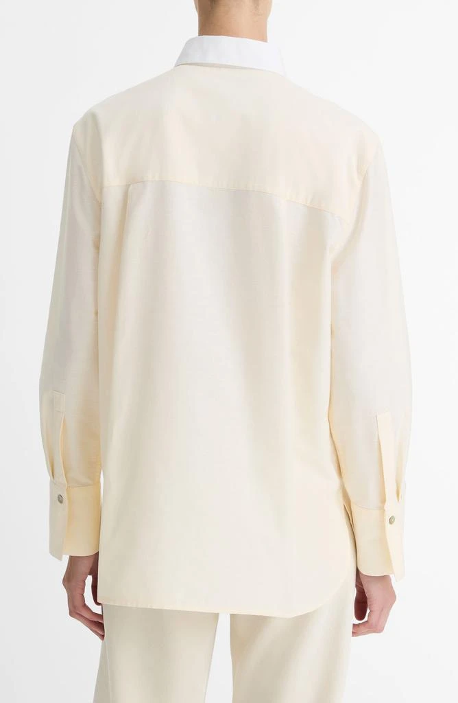Vince Contrast Collar Oxford Button-Up Shirt 2