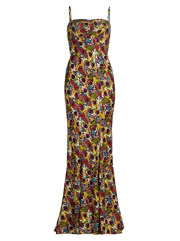 Saloni Renee Slip Maxi Dress - ASTILBE ROUGE - 12 UK (8 US)