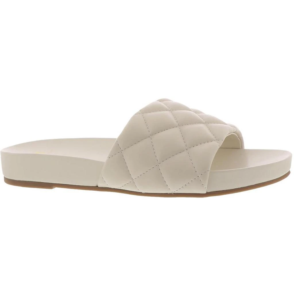 Marc Fisher Imenal Womens Leather Slip On Slide Sandals 1