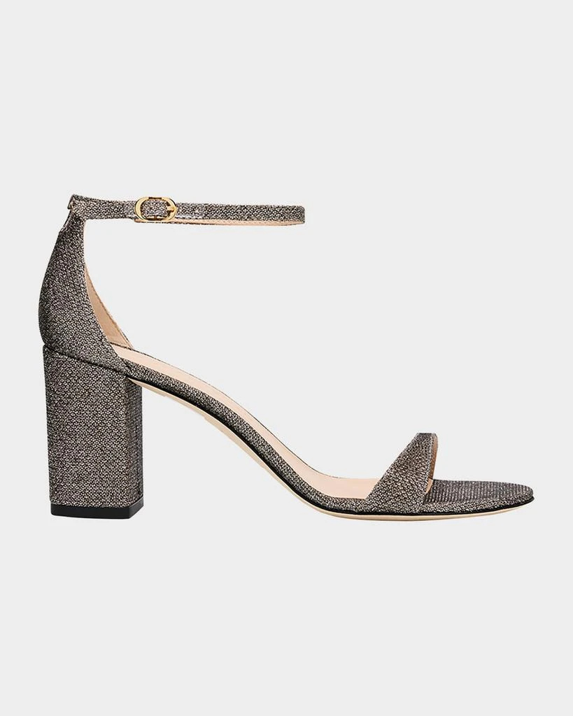 Stuart Weitzman Nudist 75mm Metallic Block Sandals 1