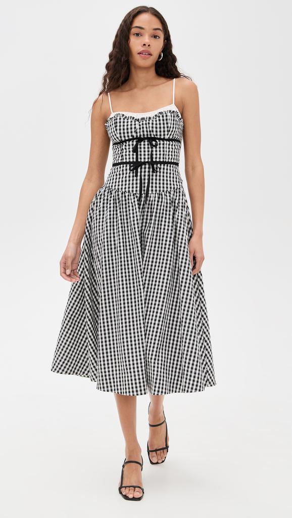 For Love & Lemons Georgia Gingham Midi Dress