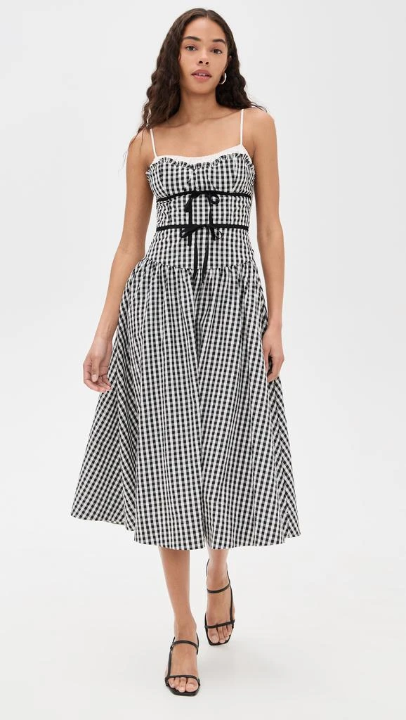 For Love & Lemons Georgia Gingham Midi Dress 1