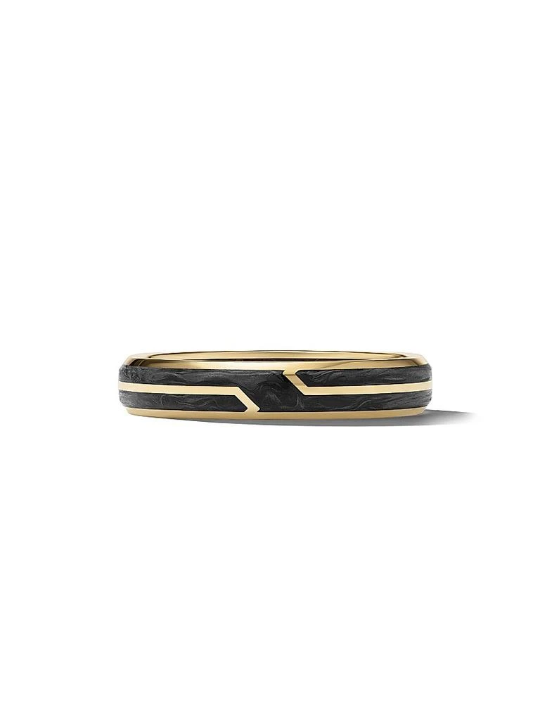 David Yurman Forged Carbon Band Ring in 18K Yellow Gold 3