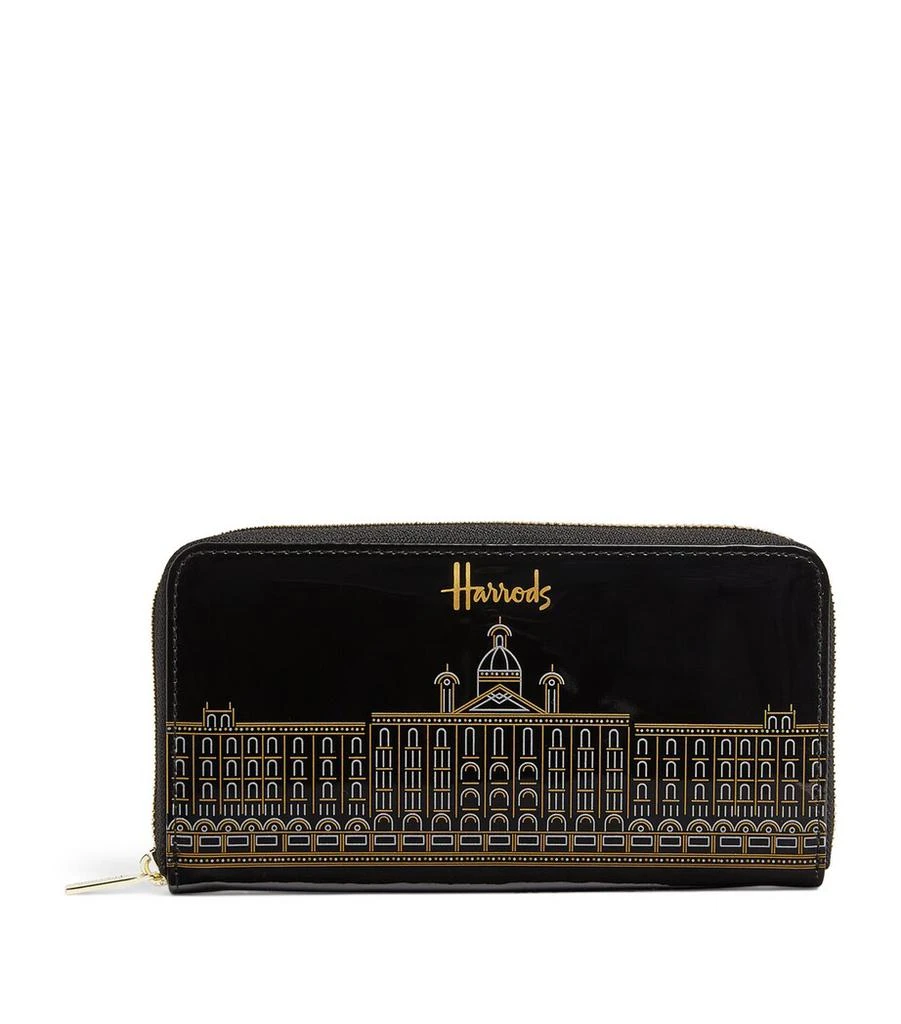 Harrods Gold Outline Building Long Wallet 1