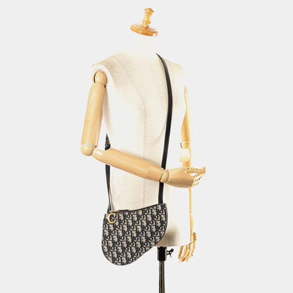 Dior Dior Blue Oblique Canvas Saddle Triple Zip Crossbody Bag 13