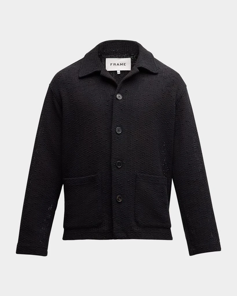 FRAME Men's Crochet Button-Front Jacket 1