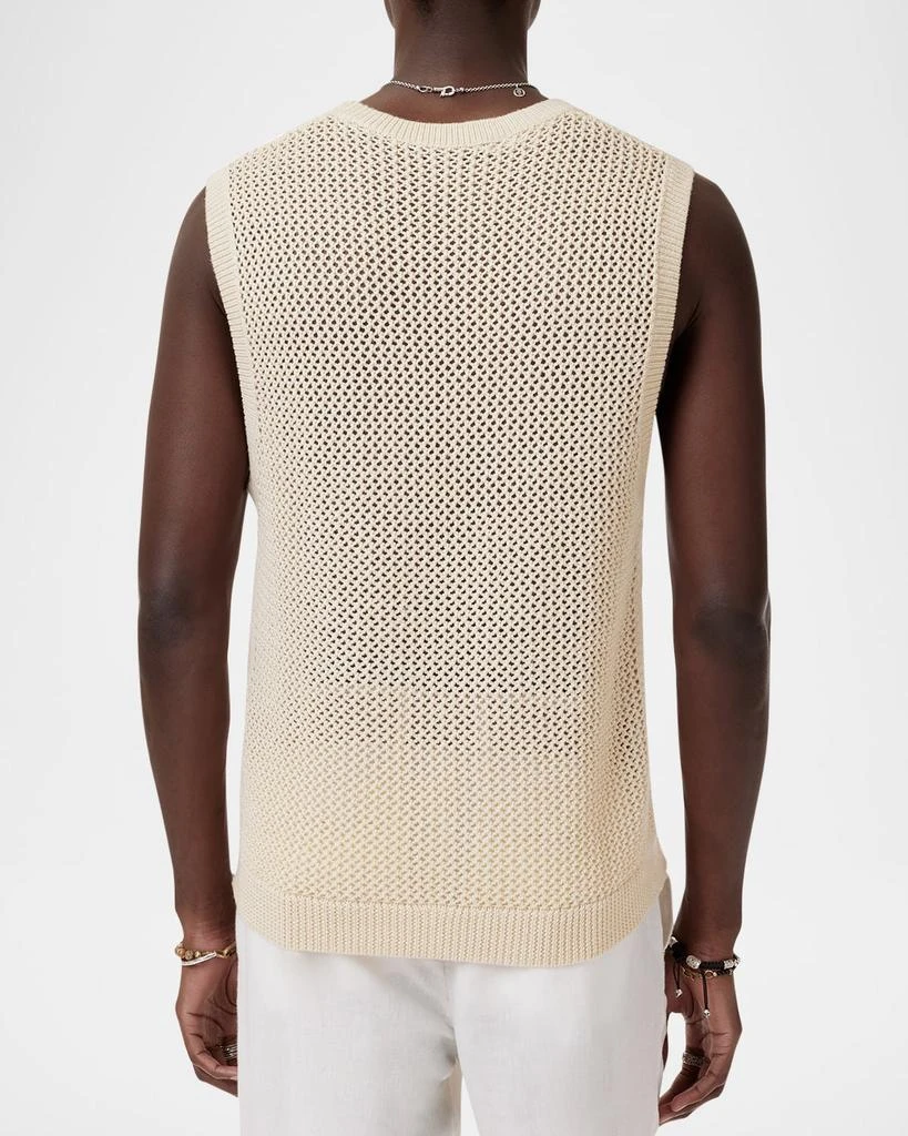 John Varvatos Men's Augusto Open Diamond Stitch Tank Top 3