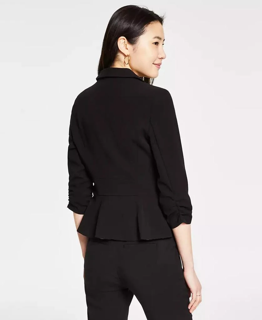 BCX Juniors' Ruched 3/4-Sleeve Blazer 3