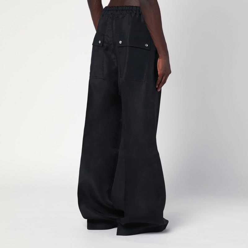 Rick Owens Wide Bela black pants in silk 4